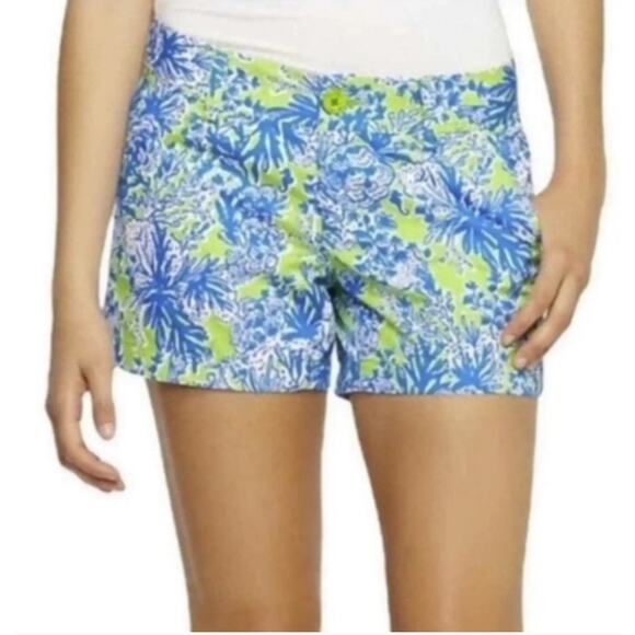 Lilly Pulitzer‎ Callahan Shorts in Limeade Biggest Fan Size 4 - Picture 1 of 7